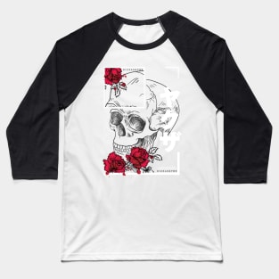 Japanese Skull Tattoo Baseball T-Shirt